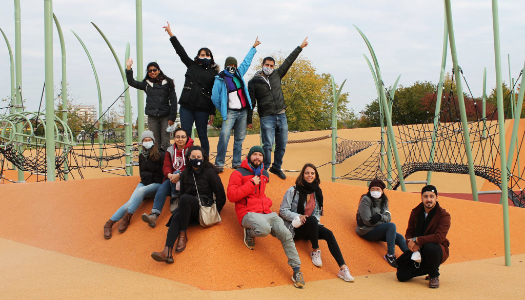 photo group of students on a playground
